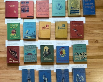 ヴィンテージ エルソン グレイ教科書、1936 年から 1942 年、8 冊