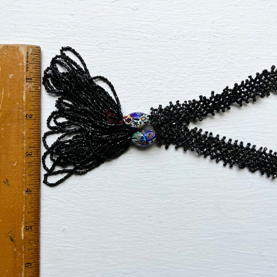 Antique Sautoir Flapper’s glass-bead rope necklac… - image 6