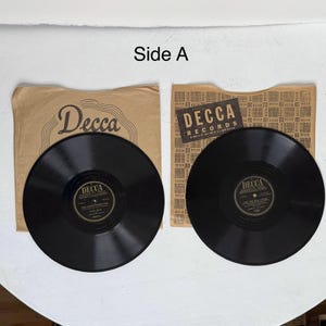 The Third Man Theme & The Green Cockatoo Shellac 78 rpm Records, Play-tested fine, 1950