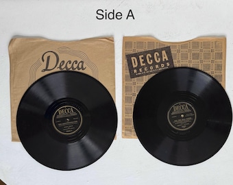 The Third Man Theme & The Green Cockatoo Shellac 78 rpm Records, Play-tested fine, 1950