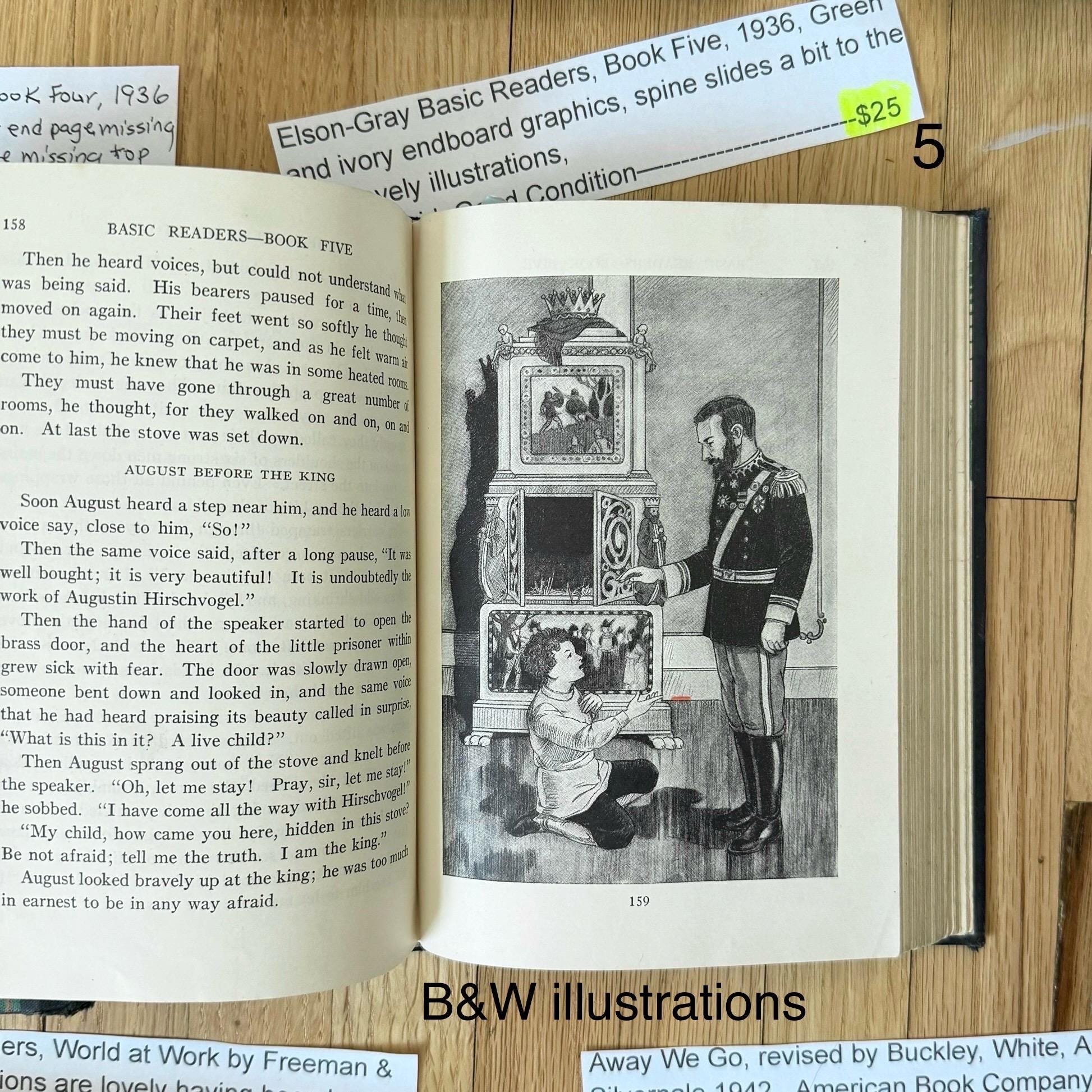 ヴィンテージ エルソン グレイ教科書、1936 年から 1942 年、8 冊
