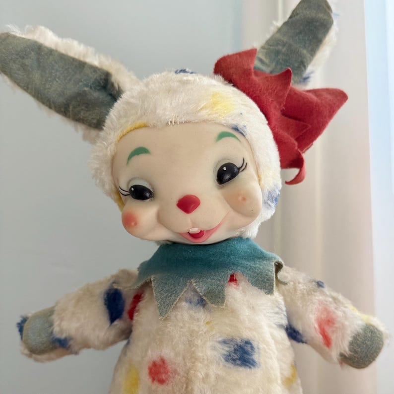 Rushton Jester Bunny, Rubber Face, Circus Edition, 1950’s, Rushton Star ...
