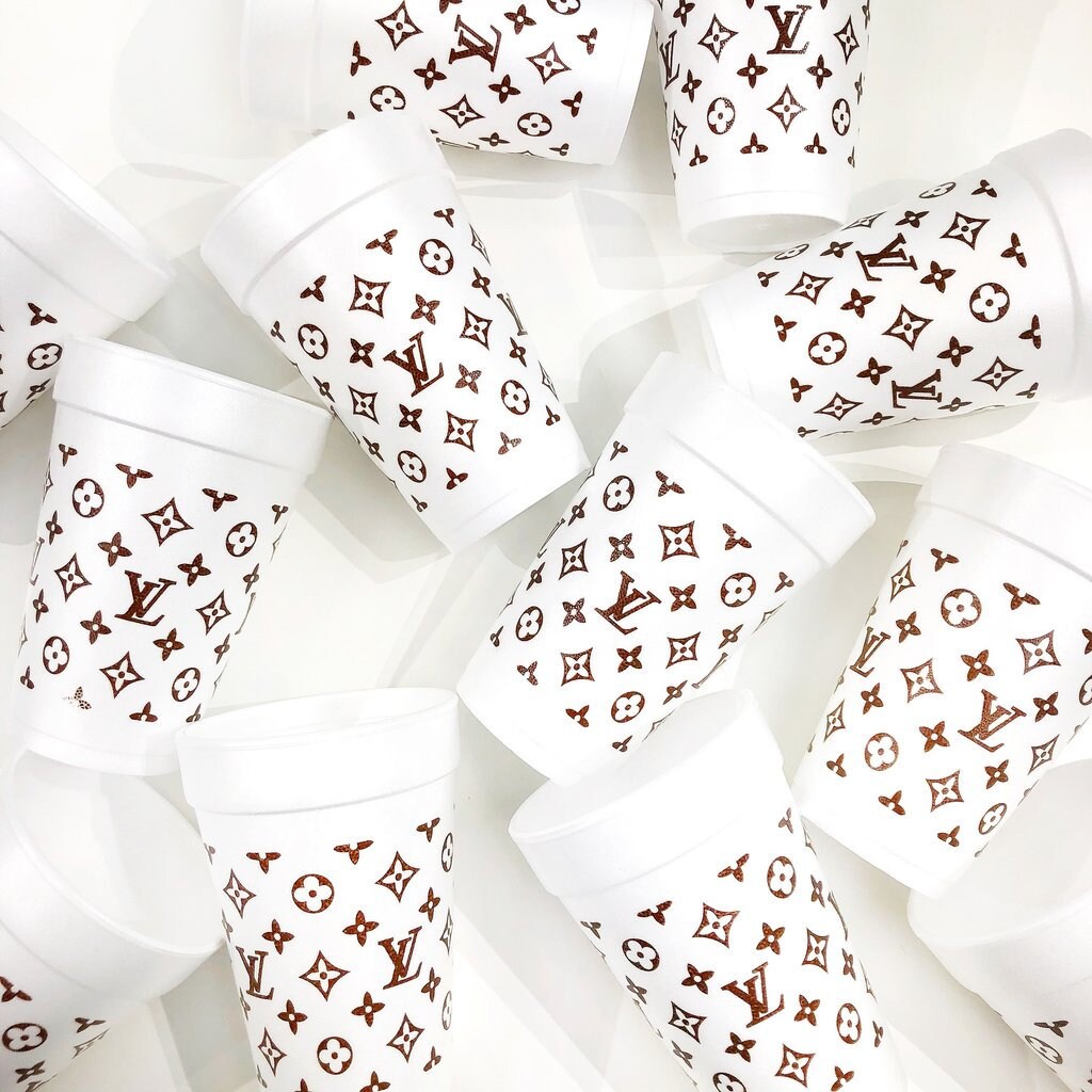 Louis Vuitton Inspired Styrofoam Cups Etsy