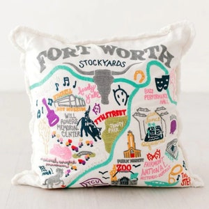 Fort Worth Favorites Pillow with Insert