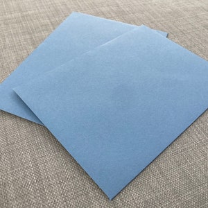 10 x Blaue Premium Umschläge C6, 5X7 | Luxus Hochzeitseinladungs-Umschlag / Babyparty-Umschlag / Party-Umschlag