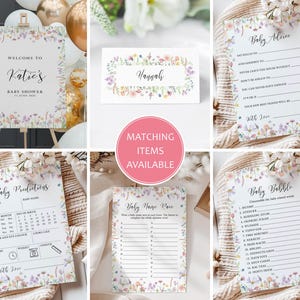 Wildflower Baby Word Scramble Game | 'Baby in Bloom' Anagram Baby Shower Activity image 4