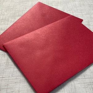 Dunkelrote / Scharlachrote Premium Umschläge C6/5 "X7" Größe | Luxus Hochzeitseinladung Umschlag / Antwortkarten Umschlag / Weihnachtskarte Umschlag