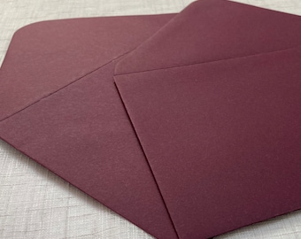 Burgundy / Claret Envelopes C6 / 5"X7" Size | Luxury Wedding Invitation Envelope | Party Invite Envelope