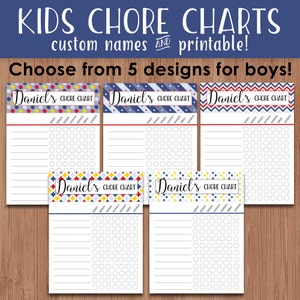 Chore Chart Printable, Chore Chart, Kid Chore Chart Printable, Printable Chore Chart, Chore Chart for Kid, Custom Chore Chart