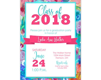 graduation invitation 2018 graduation party invitation etsy