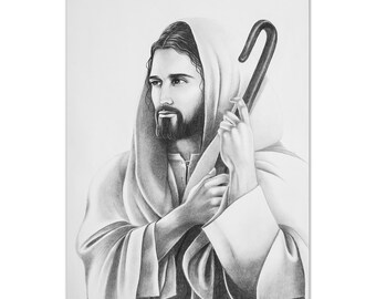 sketch of jesus etsy