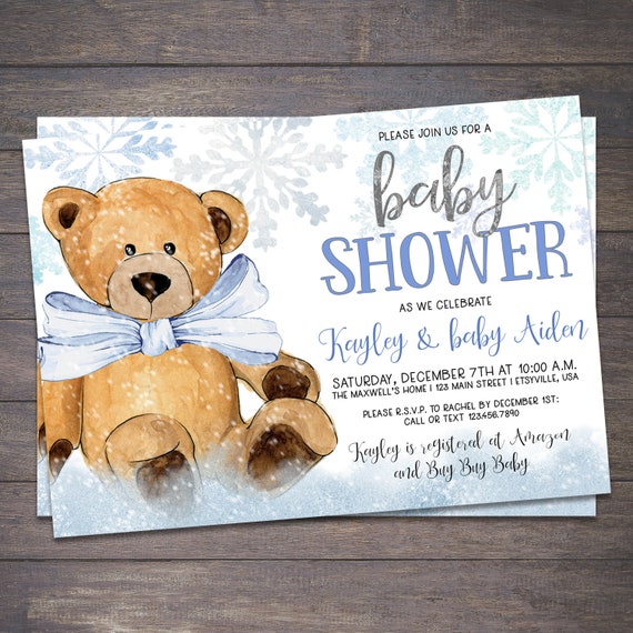 snow teddy bear