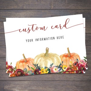 Custom Card Insert fall floral, Display Shower Insert fall, Display Shower Cards, Registry Card Download, Registry Insert, Invitation Add-On