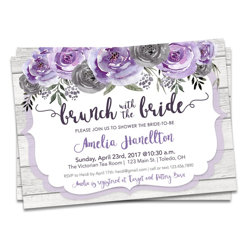 Bridal Brunch Invitation Brunch Bridal Shower Invitation Etsy