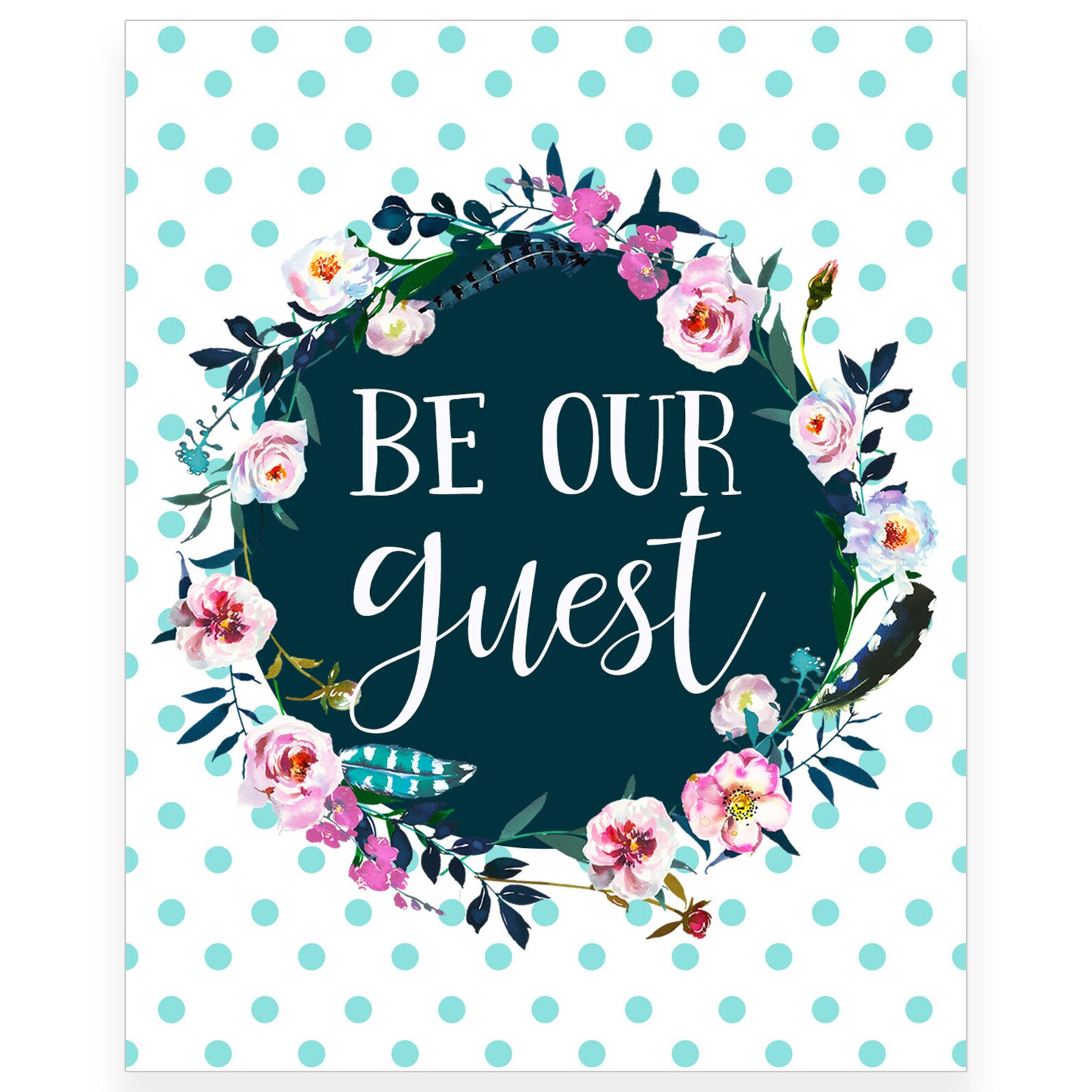 Be Our Guest Printable Guest Room Decor Guest Room Art | Etsy
