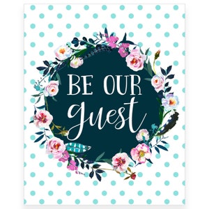 Be Our Guest Printable Guest Room Decor Guest Room Art - Etsy