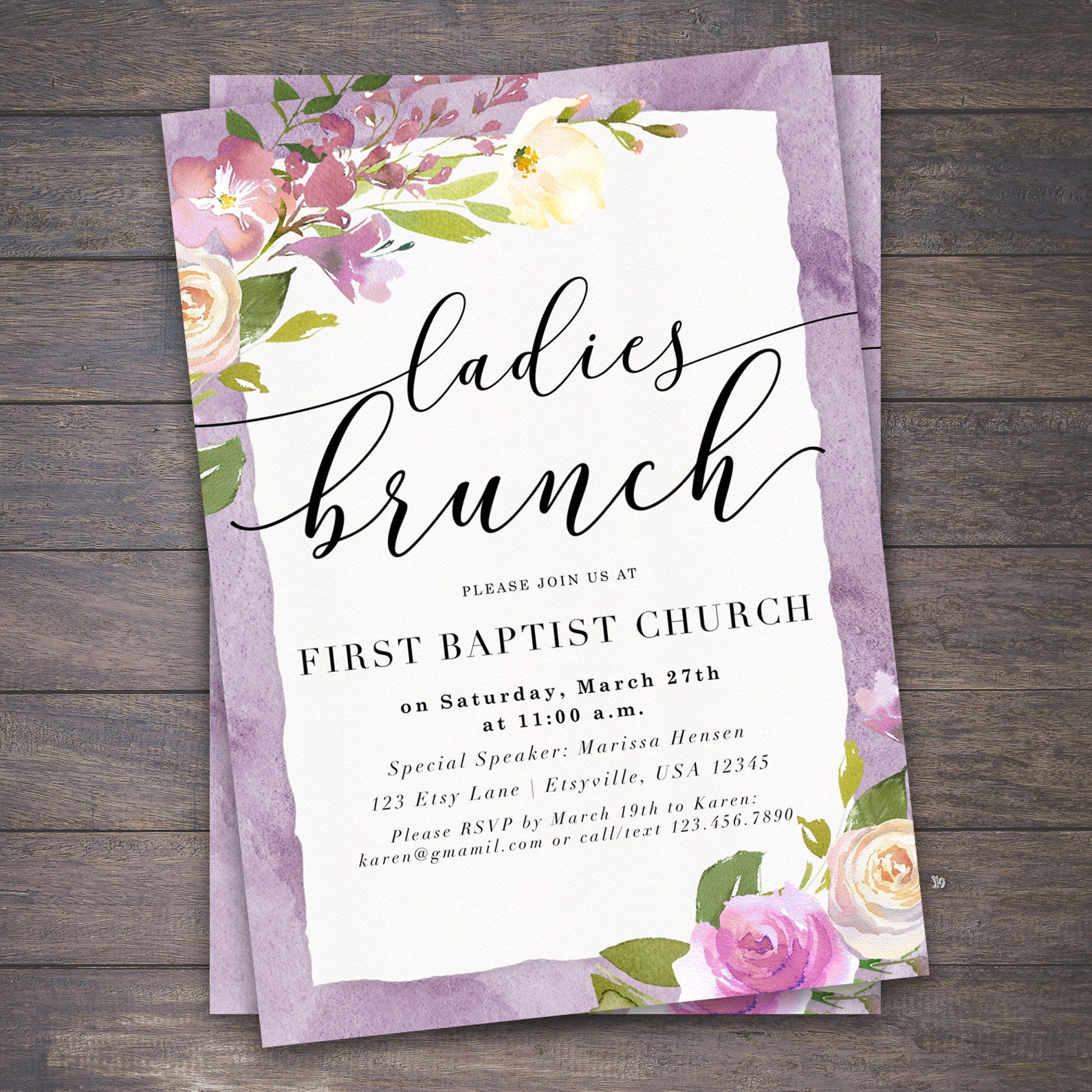 ladies-brunch-invitation-lilac-floral-ladies-brunch-etsy