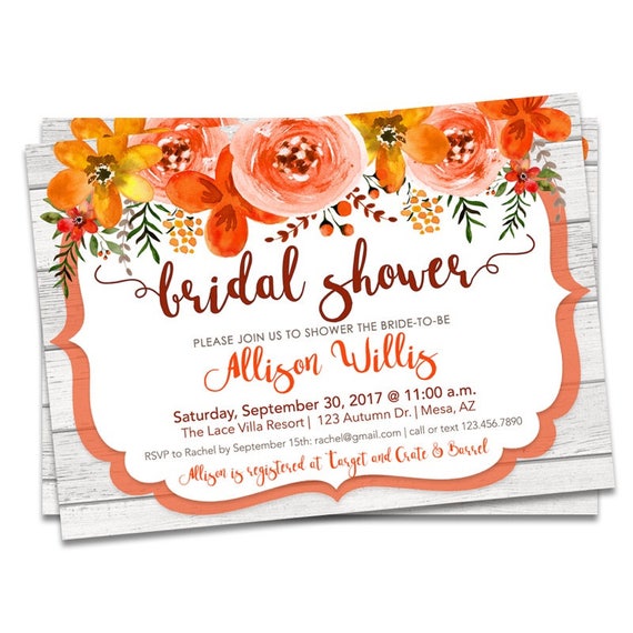fall bridal shower invitation bridal shower invitation fall etsy fall bridal shower invitations