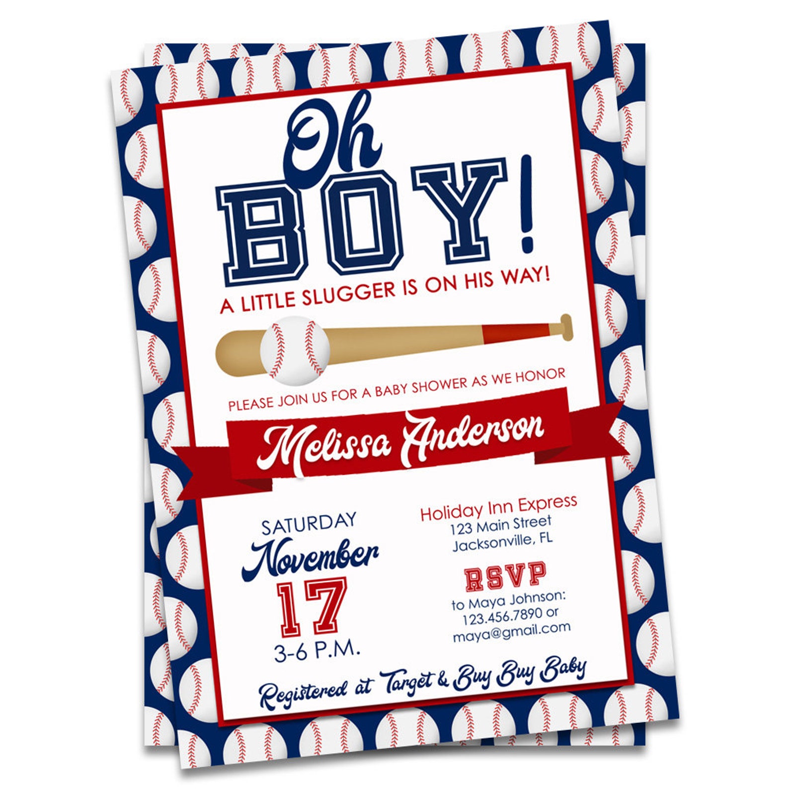 Baseball Baby Shower Invitation Baseball Baby Shower Invite | Etsy