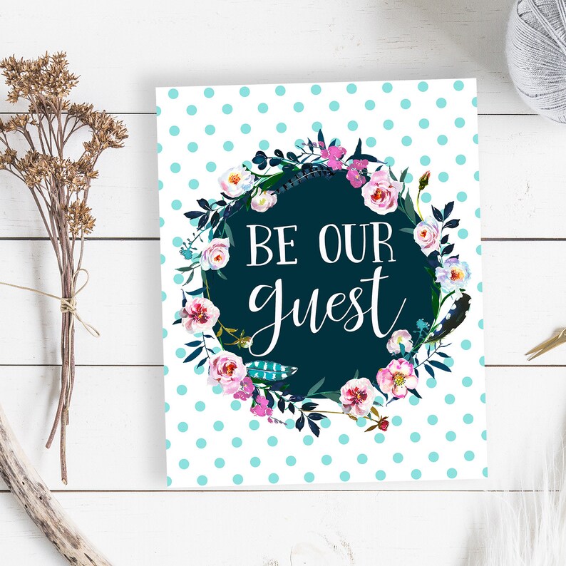 Be Our Guest Printable Guest Room Decor Guest Room Art - Etsy