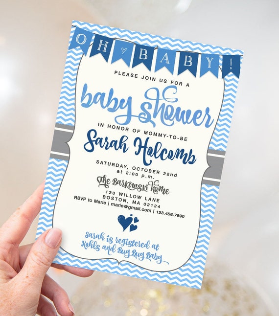 Invitación imprimible para el Baby Shower Invitaciones para Etsy México