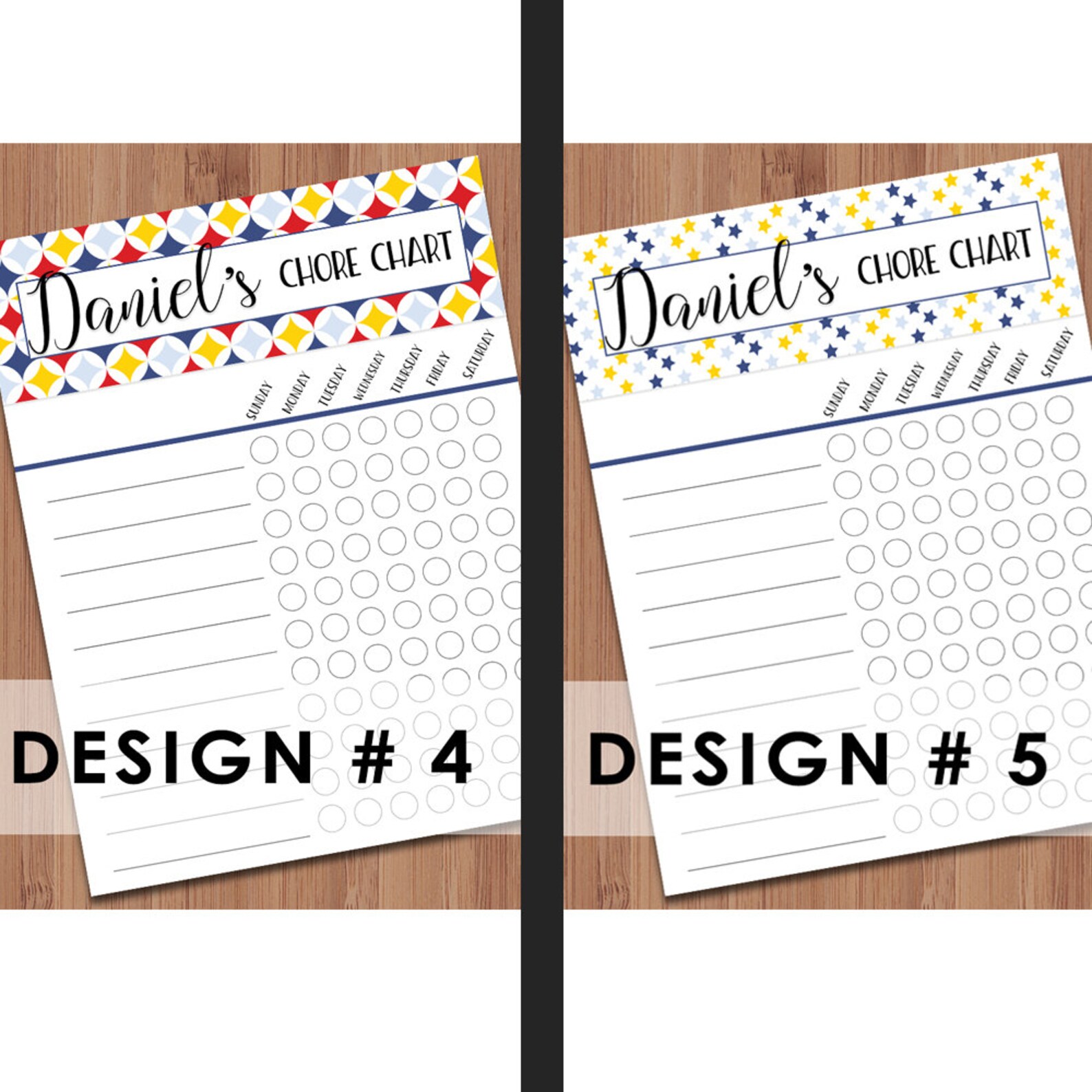 Personalized Chore Charts Kids Chore Charts Printable Chore - Etsy