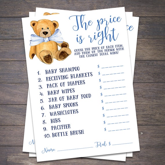 Party Supplies Paper & Party Supplies Who Knows Mommy Best Teddy Bear Baby Shower Game Cards