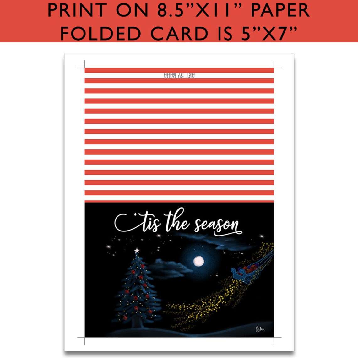 Holiday Card Printable Christmas Card Printable Holiday Etsy