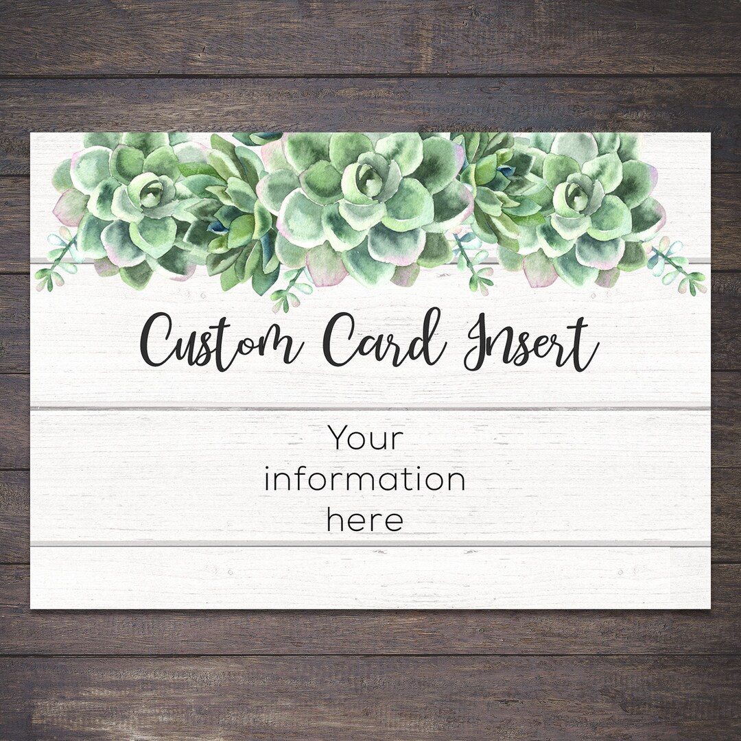 Custom Card Insert Display Shower Insert Display Shower - Etsy