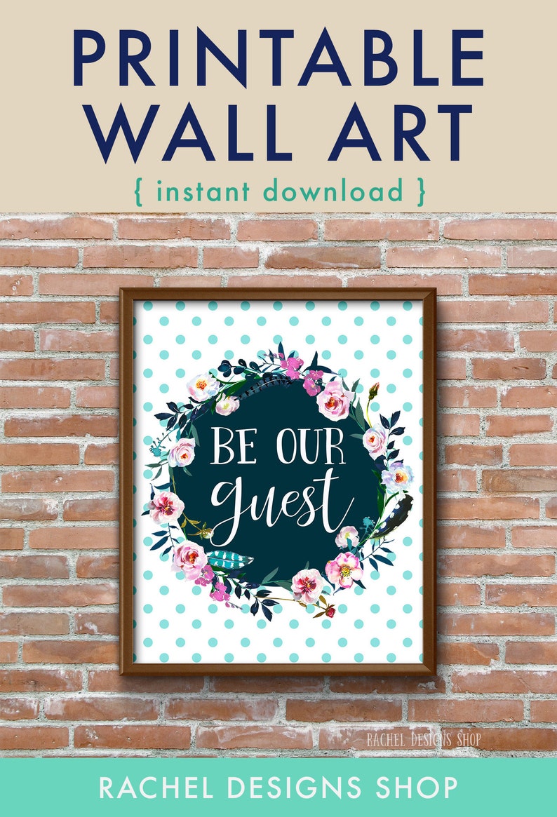 Be Our Guest Printable Guest Room Decor Guest Room Art - Etsy