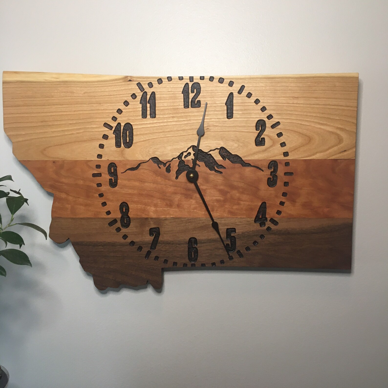 Montana State wooden wall clock Etsy