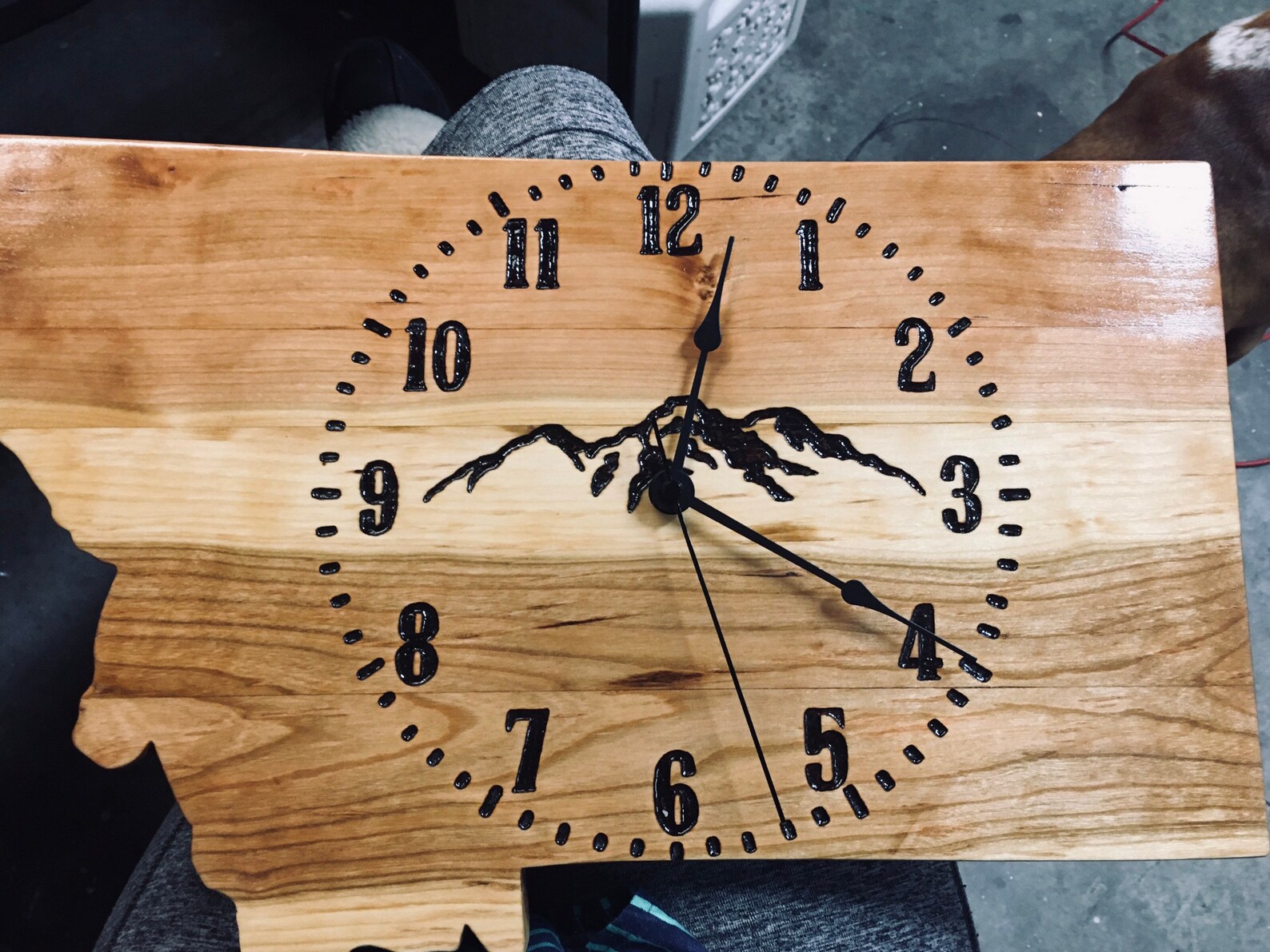 Montana state wooden wall clock. Etsy