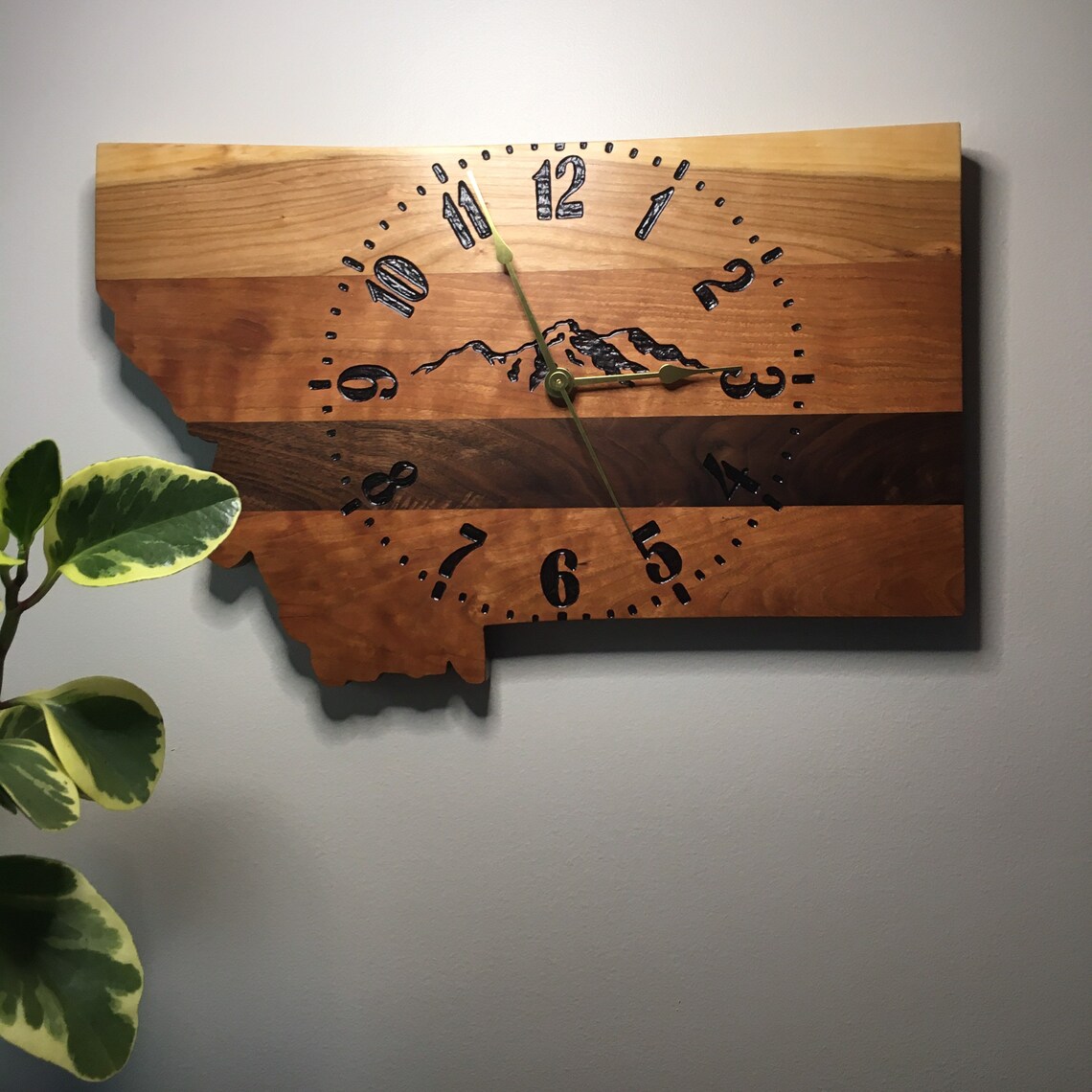 Montana state wooden wall clock Etsy
