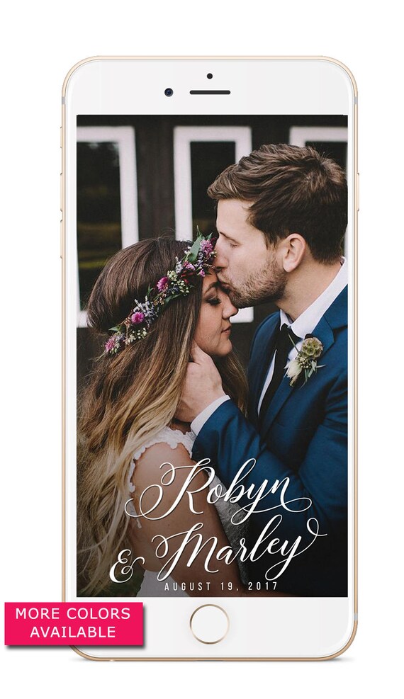 Wedding Snapchat Filter. Wedding Snapchat GeoFilter. Custom | Etsy