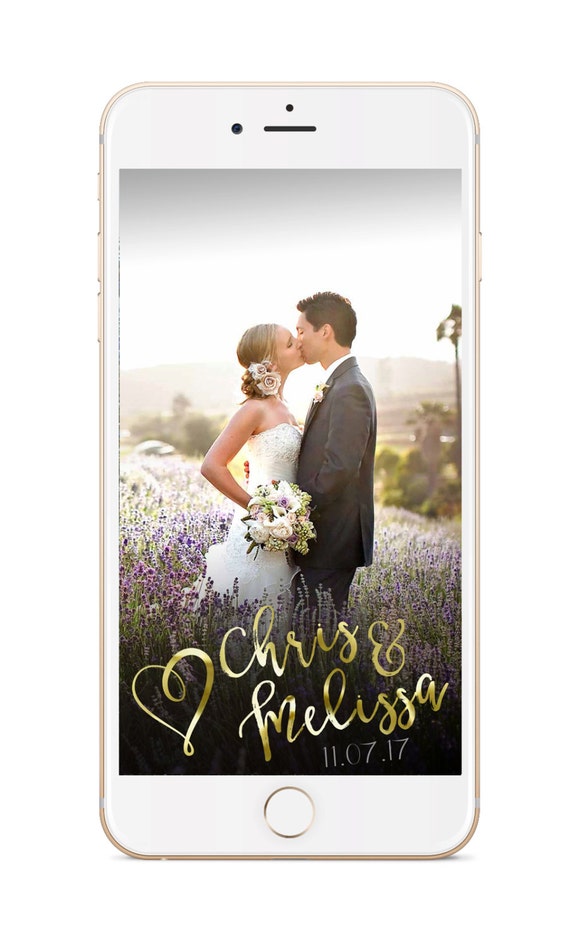 GOLD SNAPCHAT FILTER snapchat wedding filter on demand | Etsy
