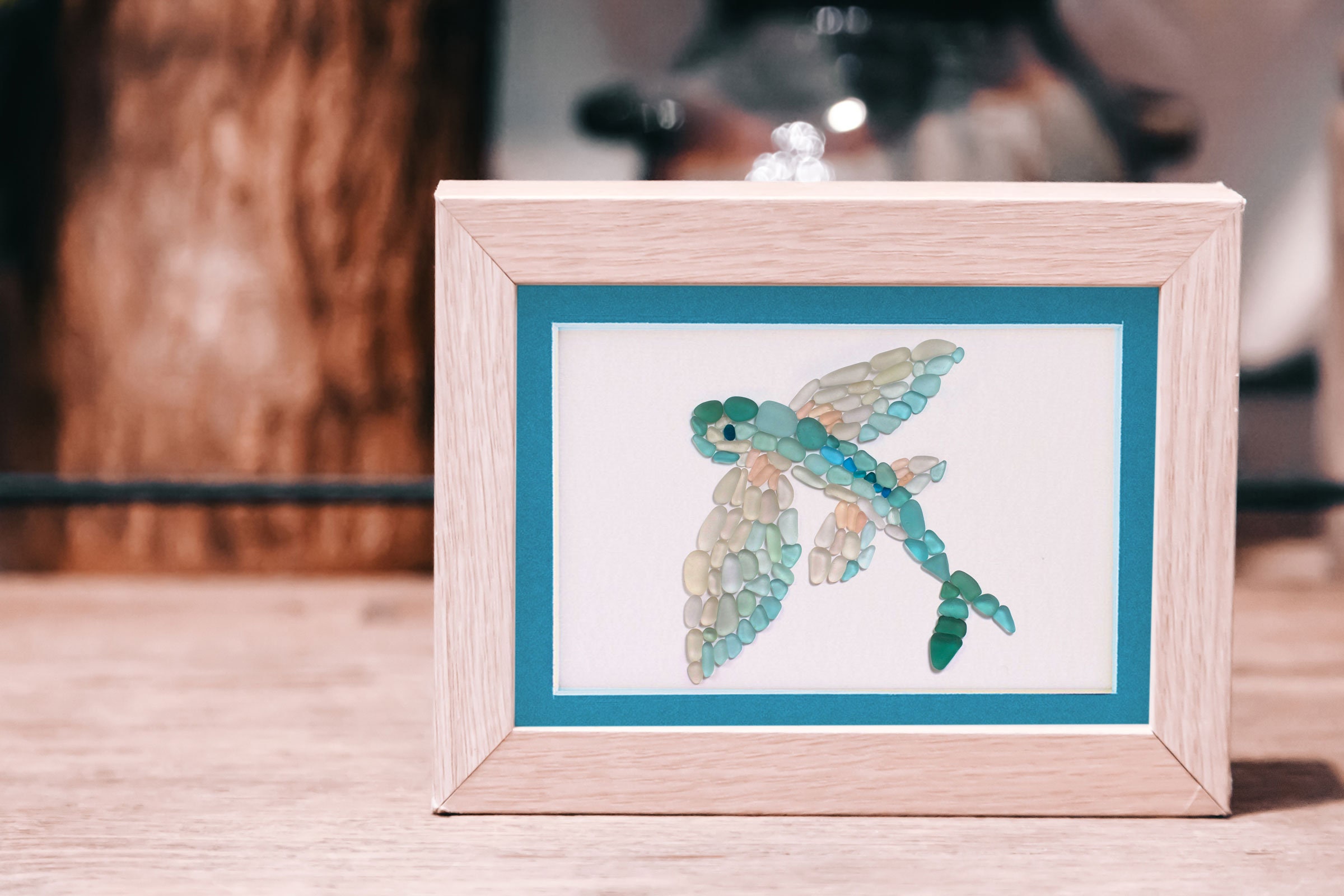 Sea Glass Flying Fish - Seaglass Art Malolo Matted Print - Etsy