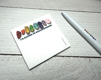I'd Rather Be Beachcombing Sticky Note Pads - Single pad or pack of 3