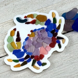 Sea Glass Dungeness Crab Sticker -  Die-cut Laptop Sticker