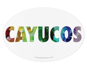 Cayucos Sea Glass Laptop or Bumper Sticker