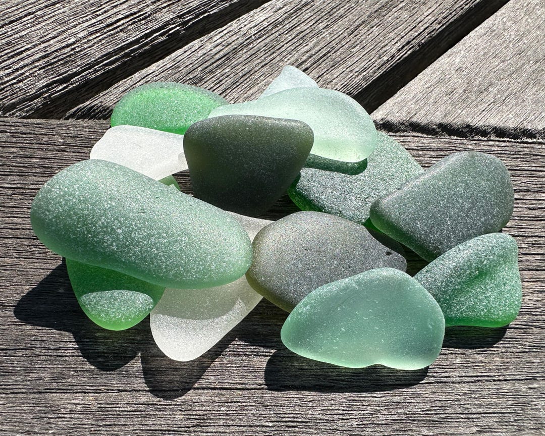 Caribbean Sea Glass From St. Kitts & Nevis - 13 Large Genuine Beach ...