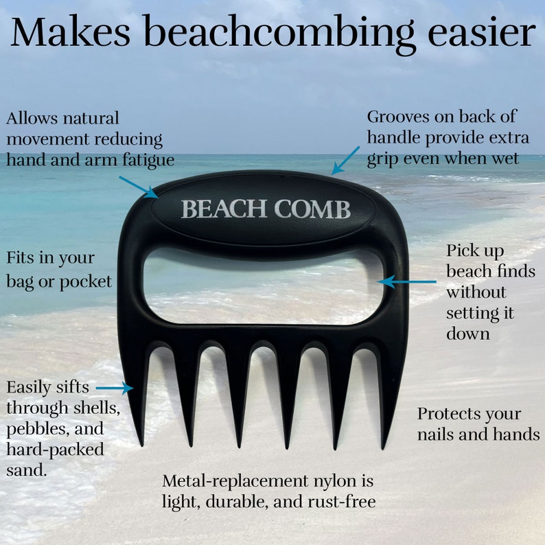 Beach Comb Hand-Held Beach Rake Great for finding sea glass and shells in the pebbles image 8