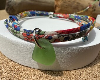 Pulseira da Amizade Seasters - Pingente de Vidro Marinho Autêntico em Cordão de Algodão Liberty of London - Pulseira Ajustável - Unidade ou Conjunto de 2
