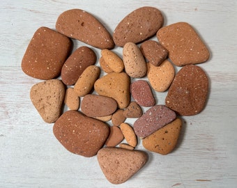 Beach Bricks - 27  pieces of genuine speckled terra cotta sea pottery pieces