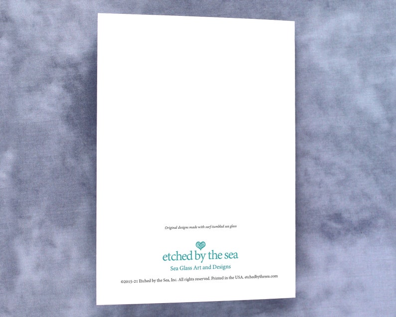 Sea Glass Starfish Card - Seaglass Art Print, Blank Inside - Etsy