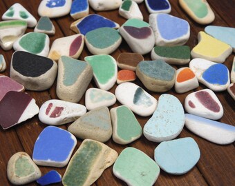 Mini Colorful Sea Pottery - Genuine sea pottery pieces in a rainbow of colors