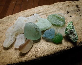 Bonfire Sea Glass - 10 Genuine sea glass pieces