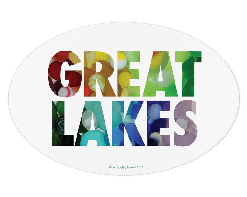 Great Lakes Beach Glass Laptop Or Bumper Sticker