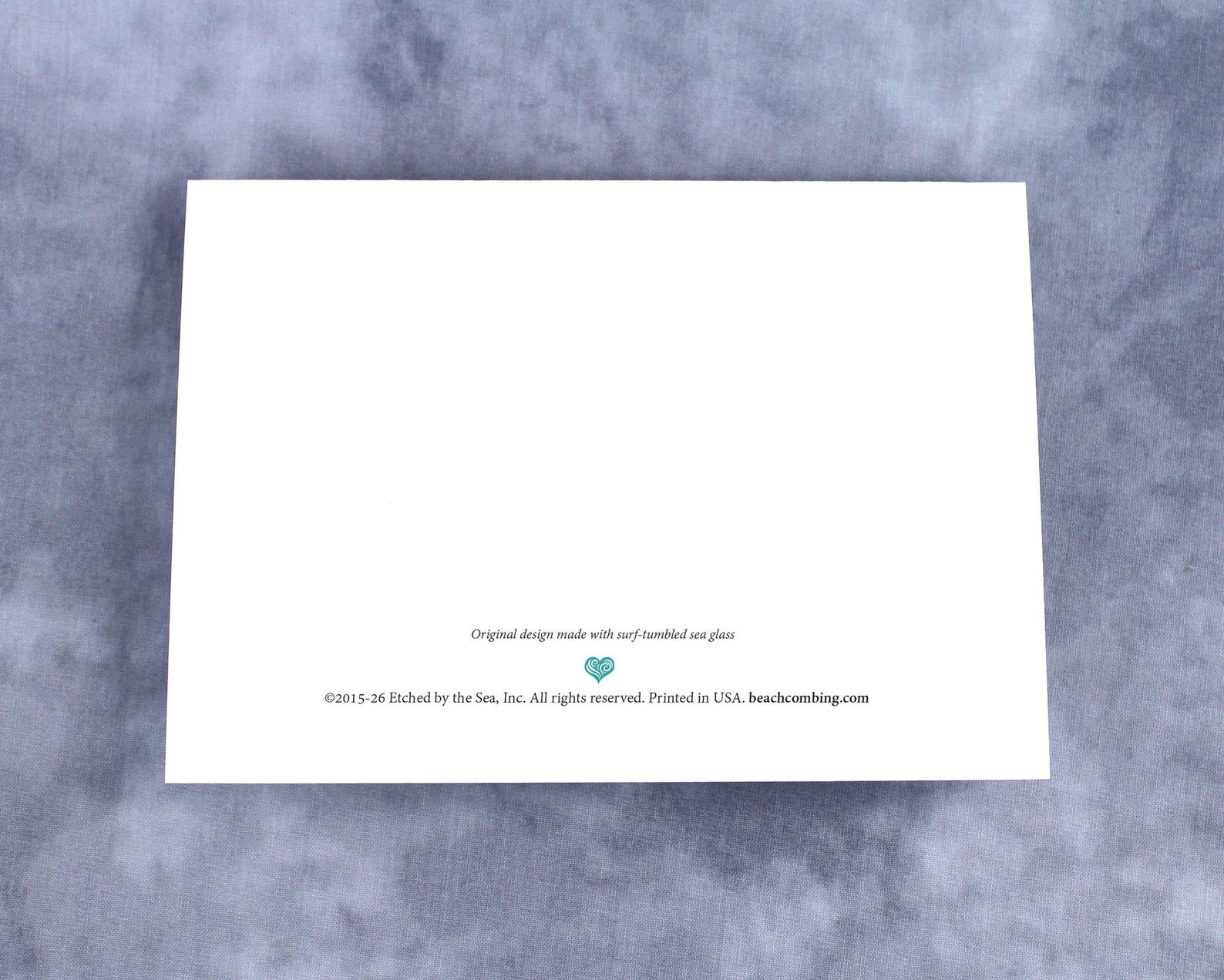 Blue Sea Glass Card - Seaglass Art Print, Blank Inside - Etsy