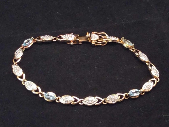 Ladies Diamond Bracelet Sterling Silver TECHNIBOND Diamond Accent Flower Bracelet
