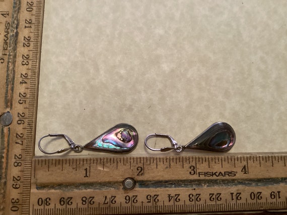 Vintage Mexico Sterling Silver Abalone Tear Drop … - image 10
